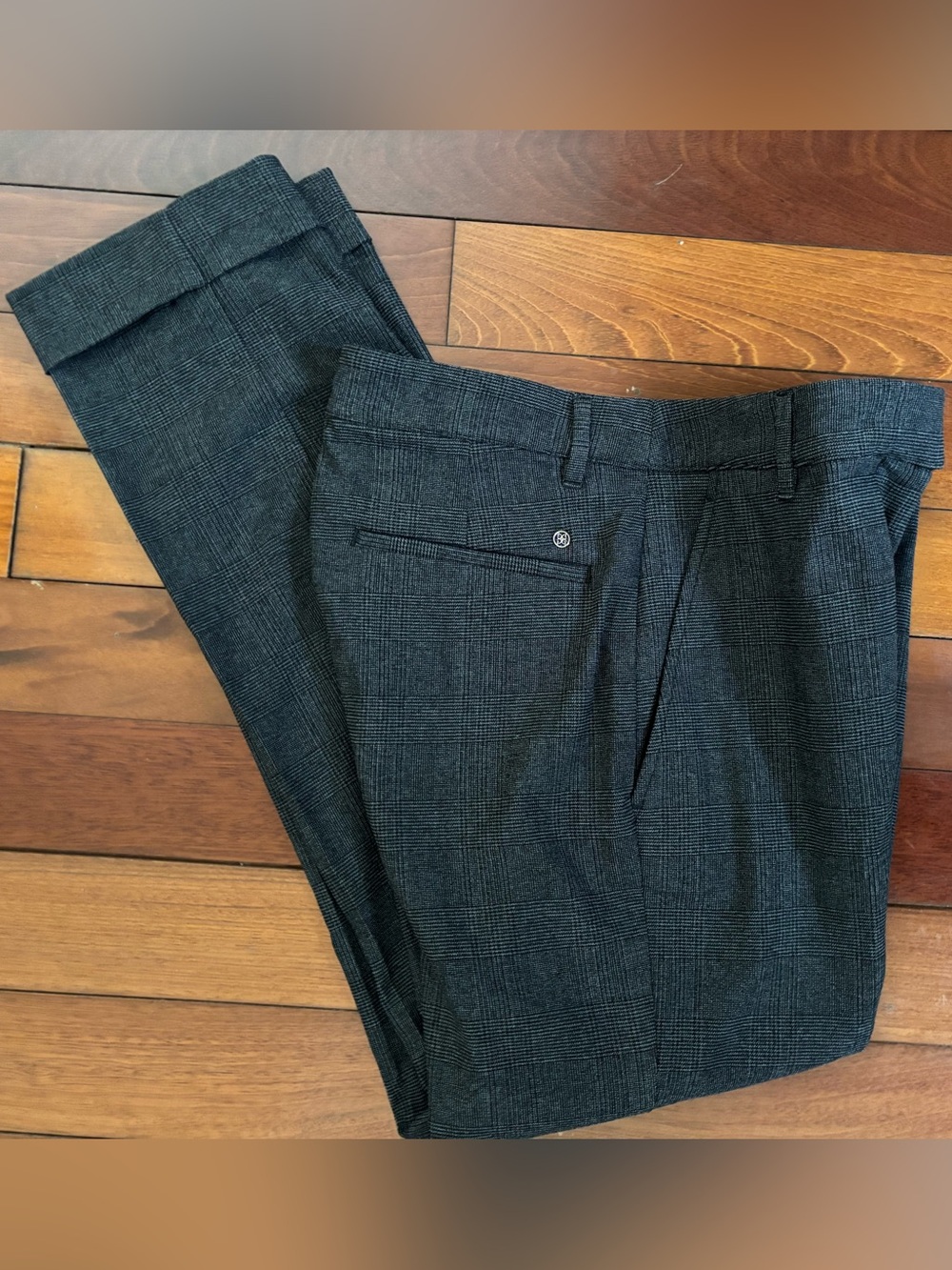 G/FORE Women's Dark Gray Glen Plaid Ankle Trousers 2